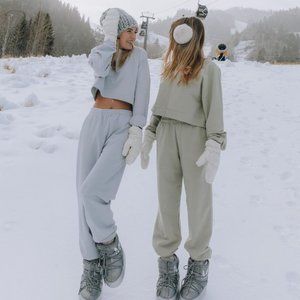 Daily Drills Cropped Sweatshirt and Joggers Set